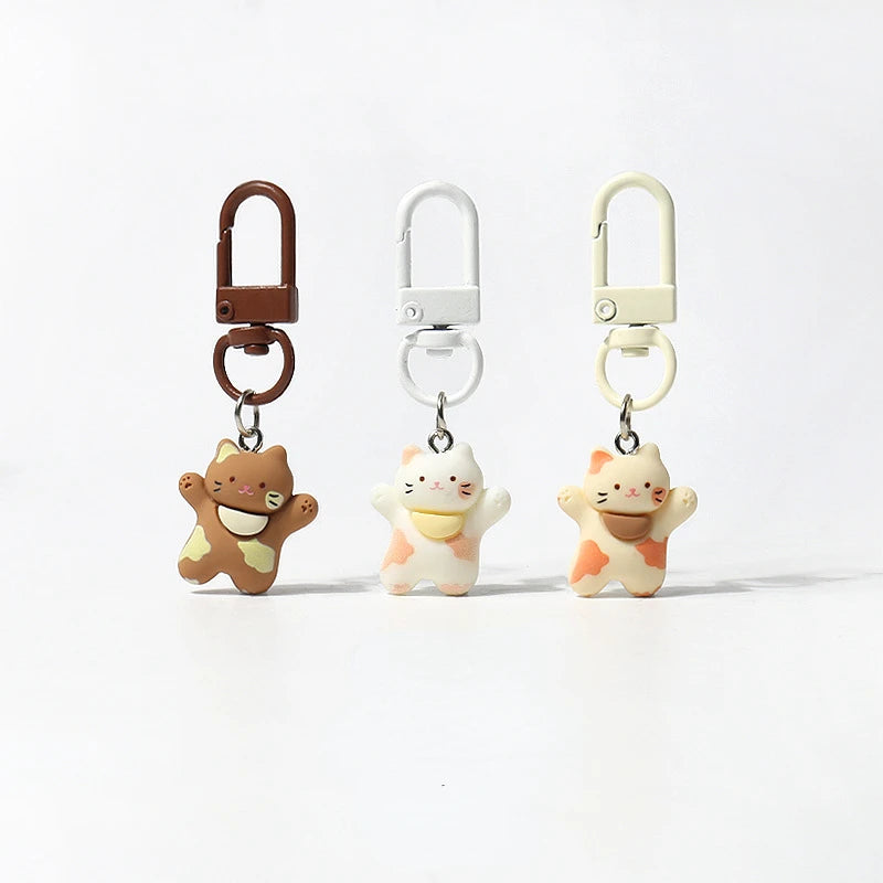Cute Happy Cat Keychain Backpack Pendant-Catonomy-Catonomy