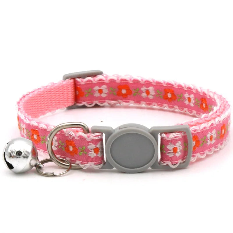 Exquisite Floral Embroidered Lace Cat Collars-Catonomy-Pink-Catonomy