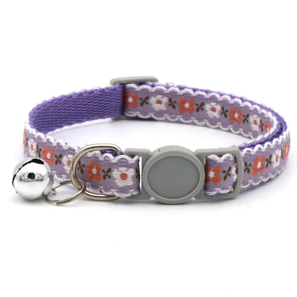 Exquisite Floral Embroidered Lace Cat Collars-Catonomy-Purple-Catonomy