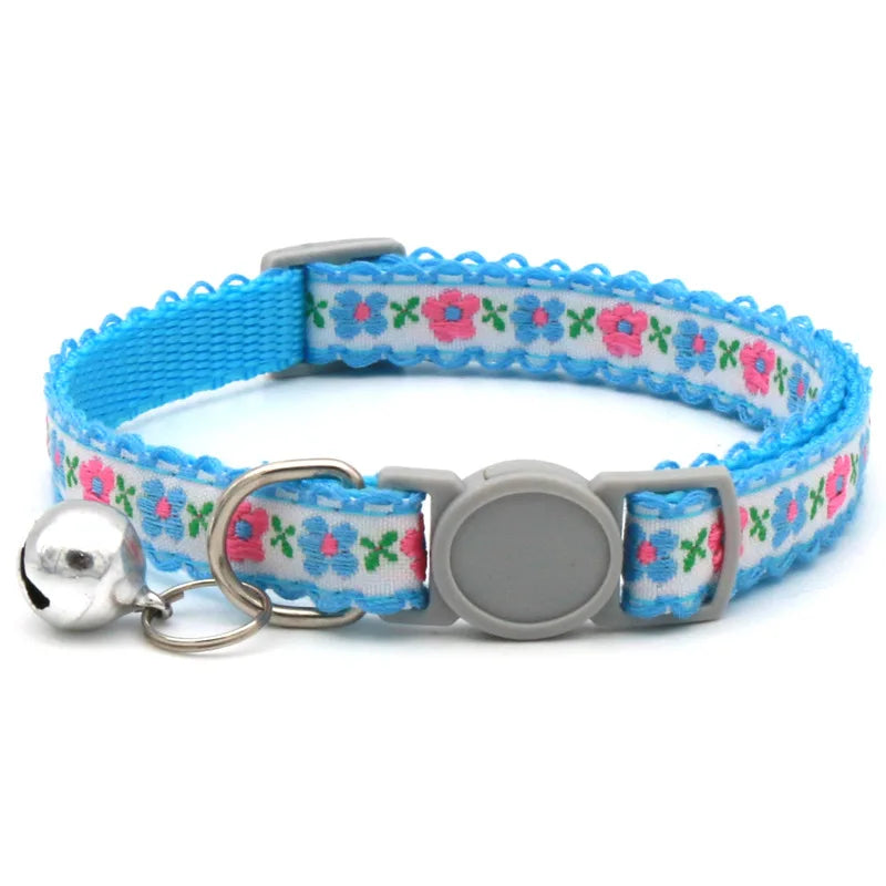 Exquisite Floral Embroidered Lace Cat Collars-Catonomy-Sky Blue-Catonomy