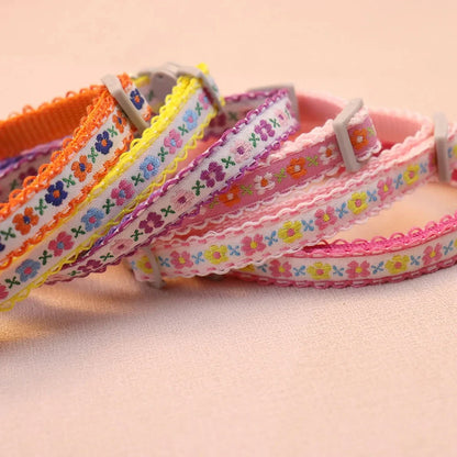 Exquisite Floral Embroidered Lace Cat Collars-Catonomy-Catonomy