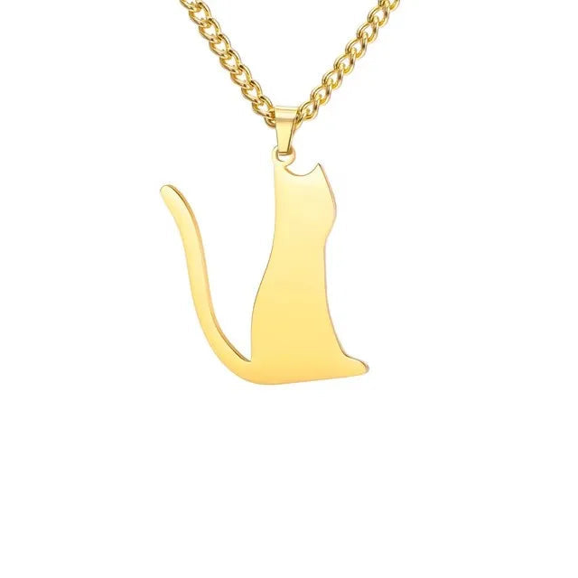 Glittering Cute Kitten Pendant Necklace-Catonomy-Catonomy