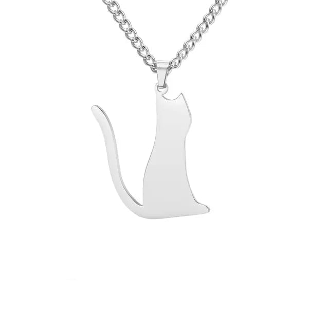 Glittering Cute Kitten Pendant Necklace-Catonomy-Catonomy