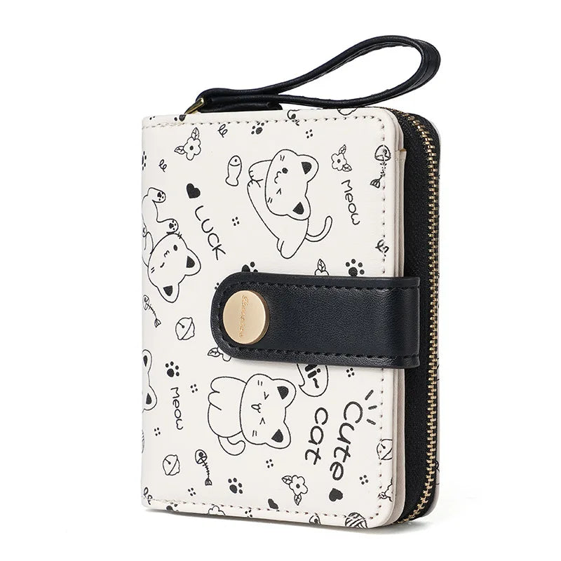 Playful happy Cat Card Holder And Wallet-Catonomy-Catonomy