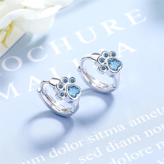 Cat Paw Zircon Earring-Catonomy-Catonomy
