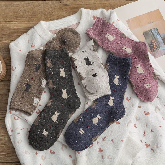 Cute Cat Autumn Winter Socks-Catonomy-Catonomy